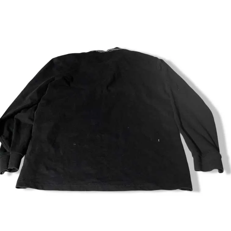 Vintage D-rock men's black Long sleeve polo shirt in XL|L30W24|SKU 5429