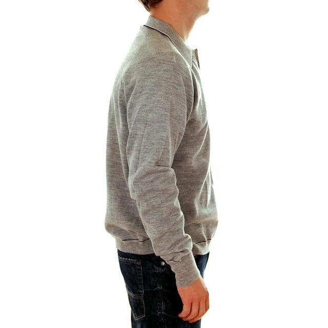 Vintage Disco Shirt Mens Italian Wool Sweater Gino Paoli 1970s Medium