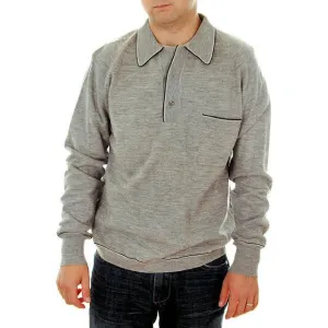 Vintage Disco Shirt Mens Italian Wool Sweater Gino Paoli 1970s Medium