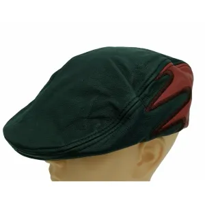 Vintage Harley-Davidson Red & Black 100%Leather Embroidered Size M Cap Hat