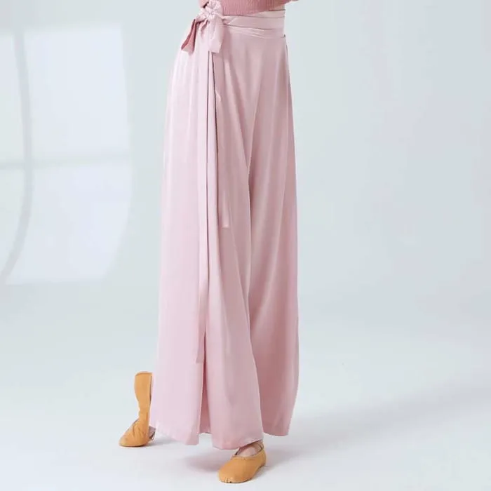 Vintage High Waist Flowy Wide Leg Casual Pants