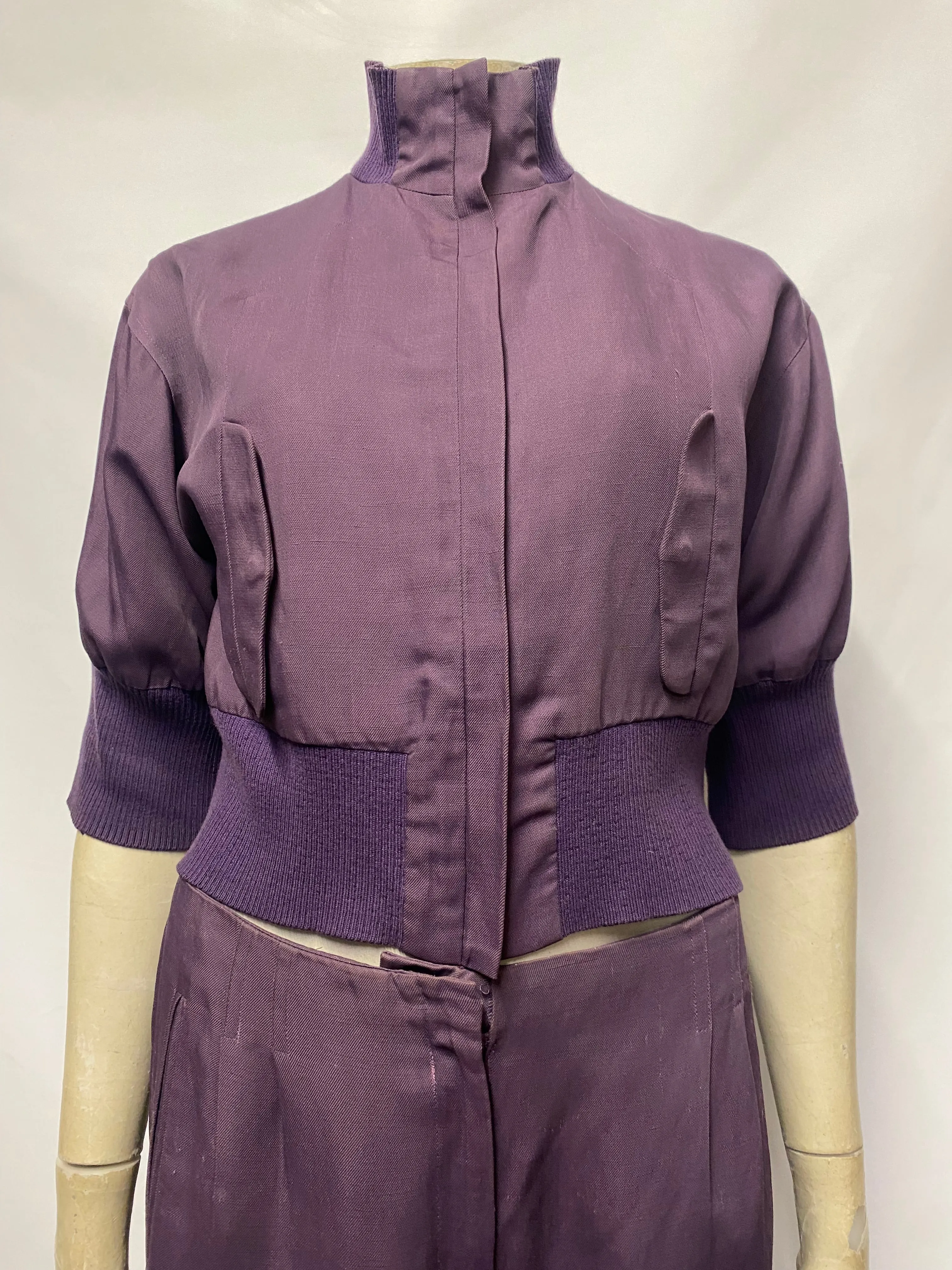 Vintage Kenzo Purple Tracksuit Top and Trousers 8-10