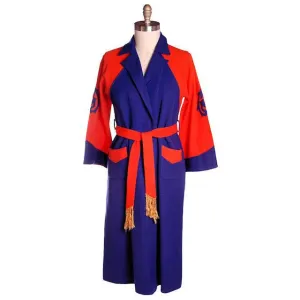 Vintage Mens Wool Robe Early Bucknell University Orange & Purple 1920s