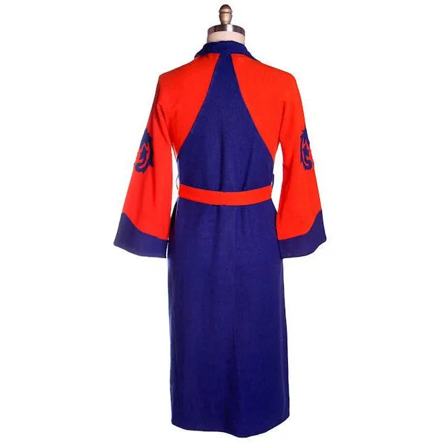 Vintage Mens Wool Robe Early Bucknell University Orange & Purple 1920s