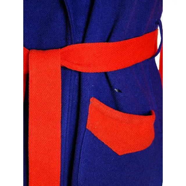 Vintage Mens Wool Robe Early Bucknell University Orange & Purple 1920s