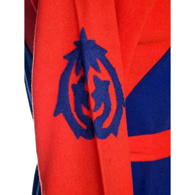 Vintage Mens Wool Robe Early Bucknell University Orange & Purple 1920s