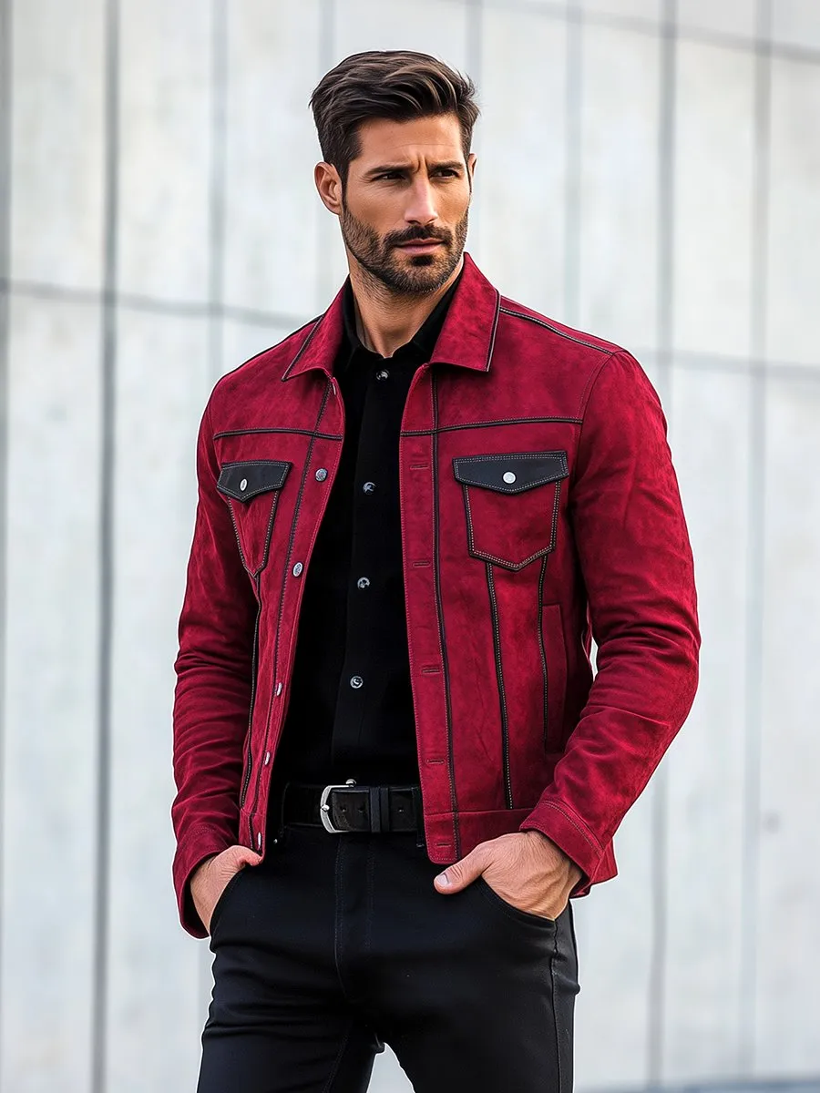 Vintage Multi-pocket Suede Jacket