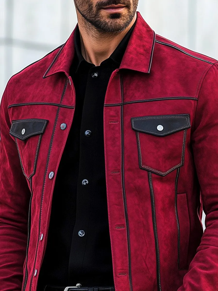 Vintage Multi-pocket Suede Jacket