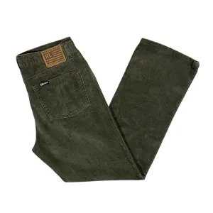 Vintage POLO JEANS CO. Ralph Lauren "Saturday Jean" Green Corduroy Cord Straight Leg Trousers