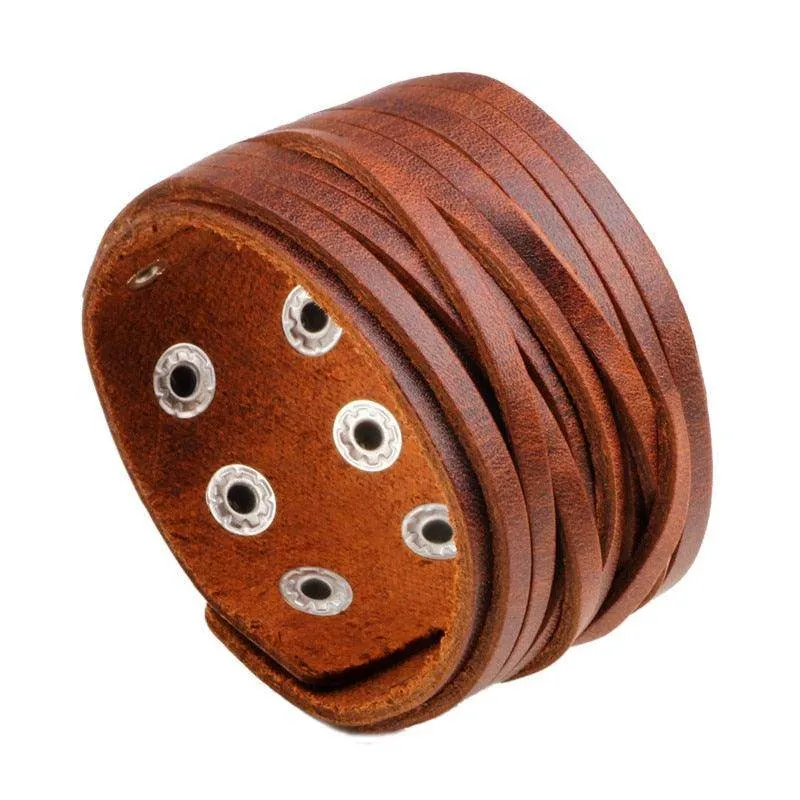 Vintage Punk Retro Multilayer Wristband Bracelets For Men