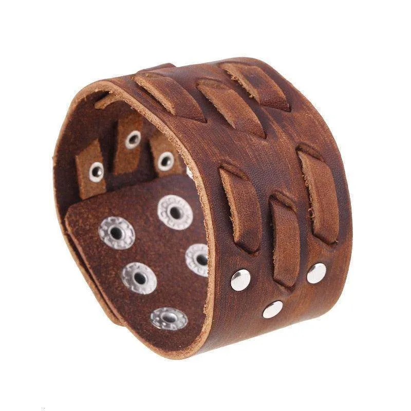 Vintage Punk Retro Multilayer Wristband Bracelets For Men