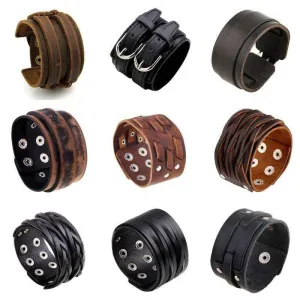 Vintage Punk Retro Multilayer Wristband Bracelets For Men