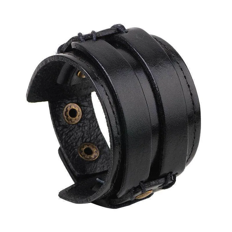 Vintage Punk Retro Multilayer Wristband Bracelets For Men