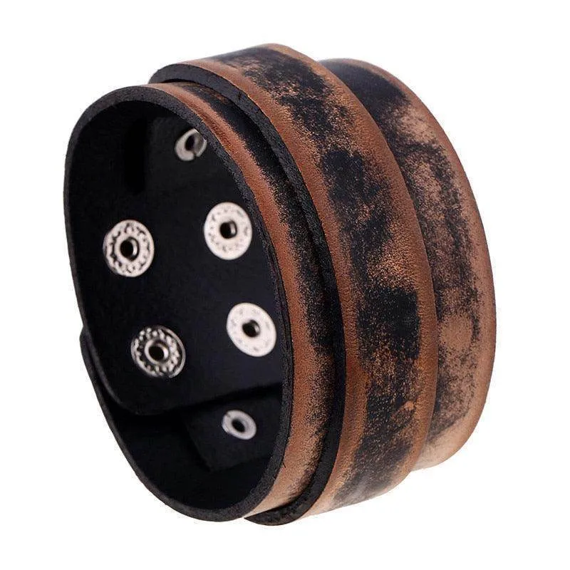 Vintage Punk Retro Multilayer Wristband Bracelets For Men