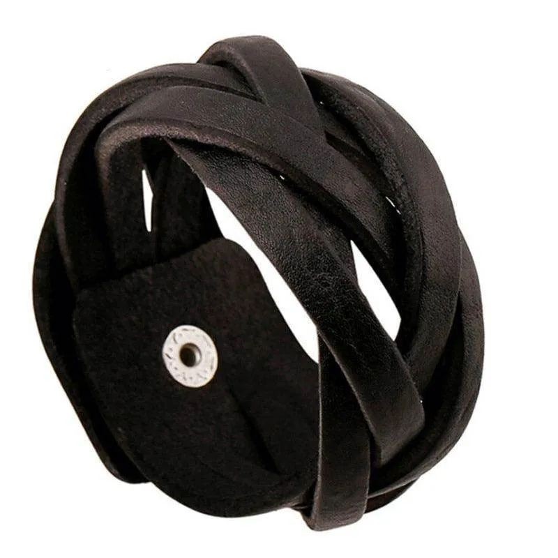 Vintage Punk Retro Multilayer Wristband Bracelets For Men