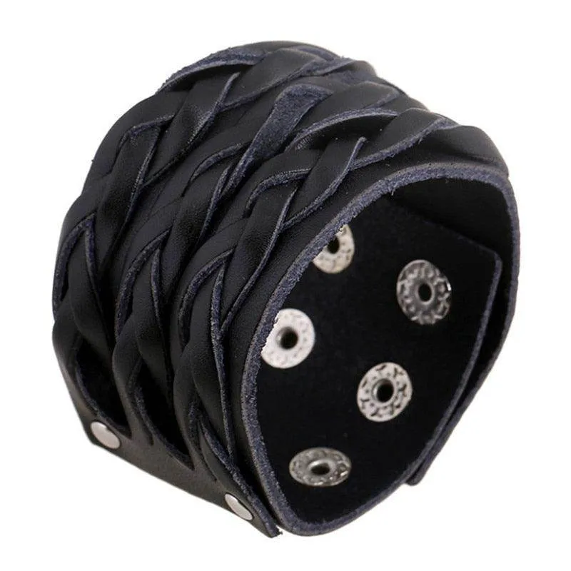 Vintage Punk Retro Multilayer Wristband Bracelets For Men