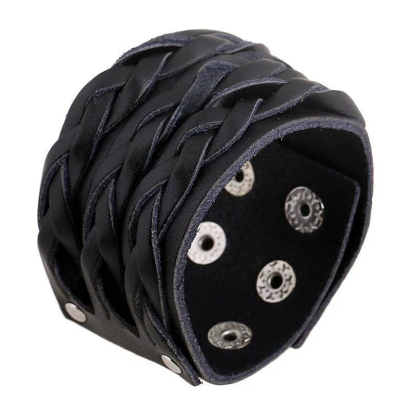 Vintage Punk Retro Multilayer Wristband Bracelets For Men