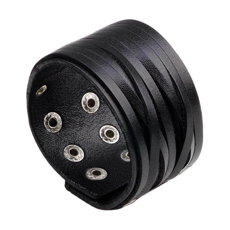 Vintage Punk Retro Multilayer Wristband Bracelets For Men