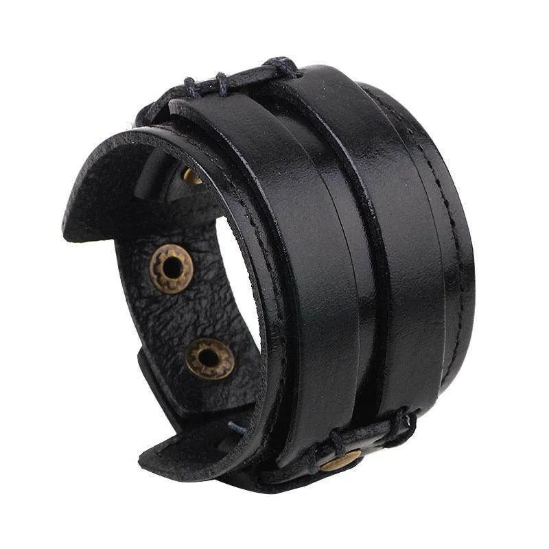 Vintage Punk Retro Multilayer Wristband Bracelets For Men