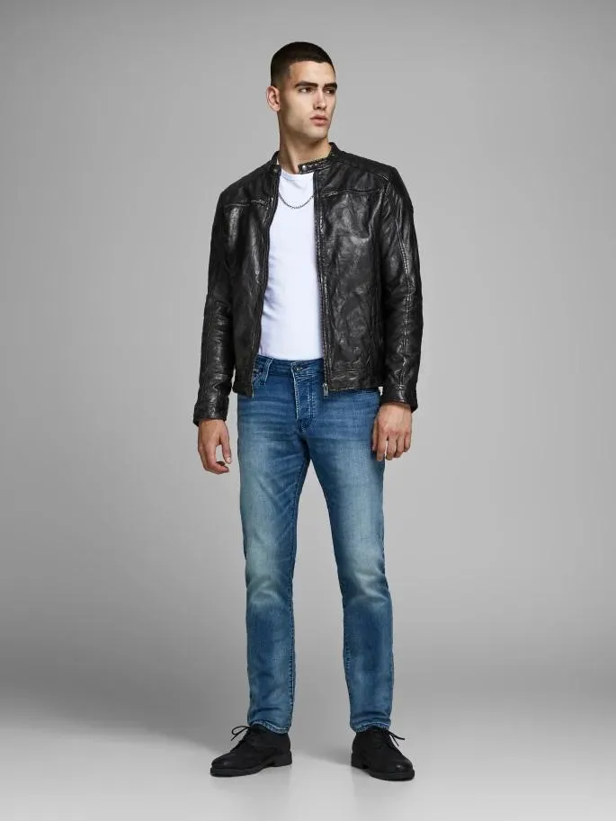 vintage Sheep Skin Bomber Style Leather Jacket by TJS