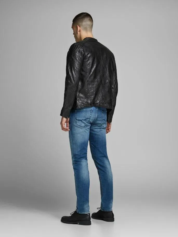 vintage Sheep Skin Bomber Style Leather Jacket by TJS