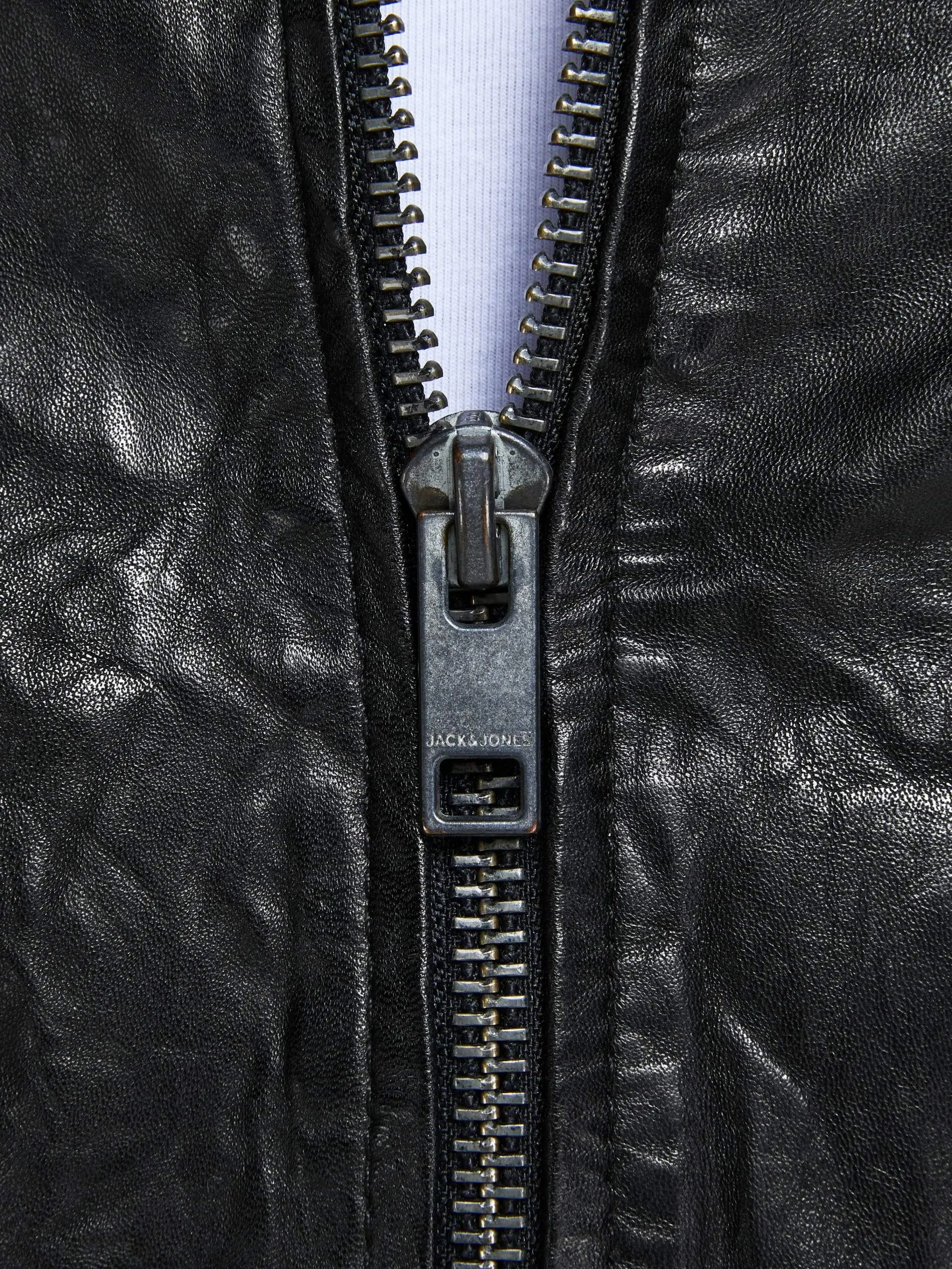 vintage Sheep Skin Bomber Style Leather Jacket by TJS