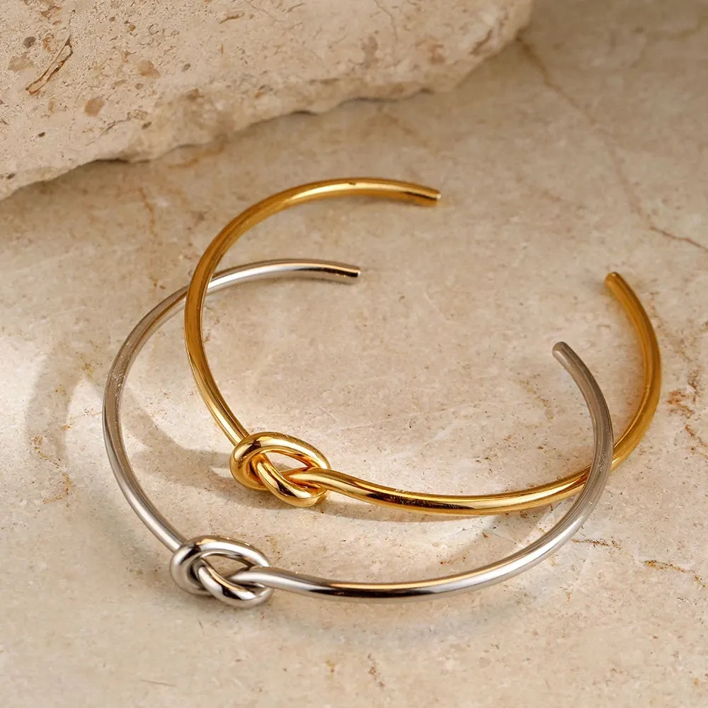Vintage Stainless Steel Bracelets Woven Twist Bangles Jewelry