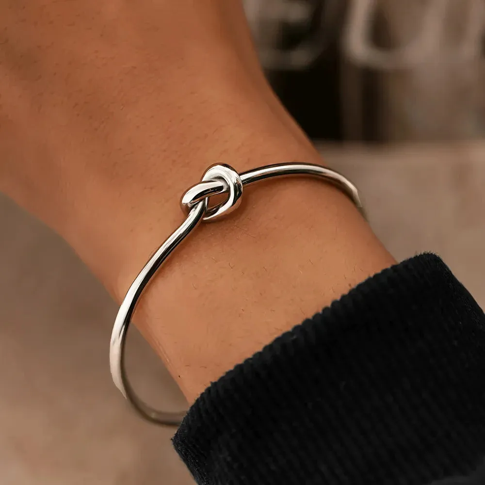 Vintage Stainless Steel Bracelets Woven Twist Bangles Jewelry