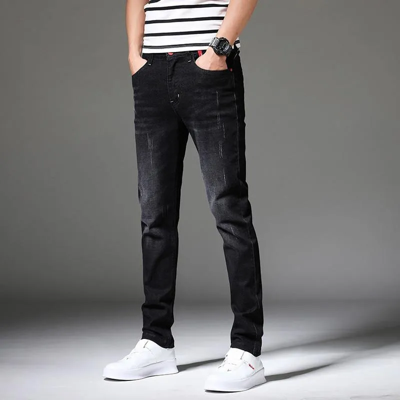 Vintage Style Men's Slim Fit Jeans