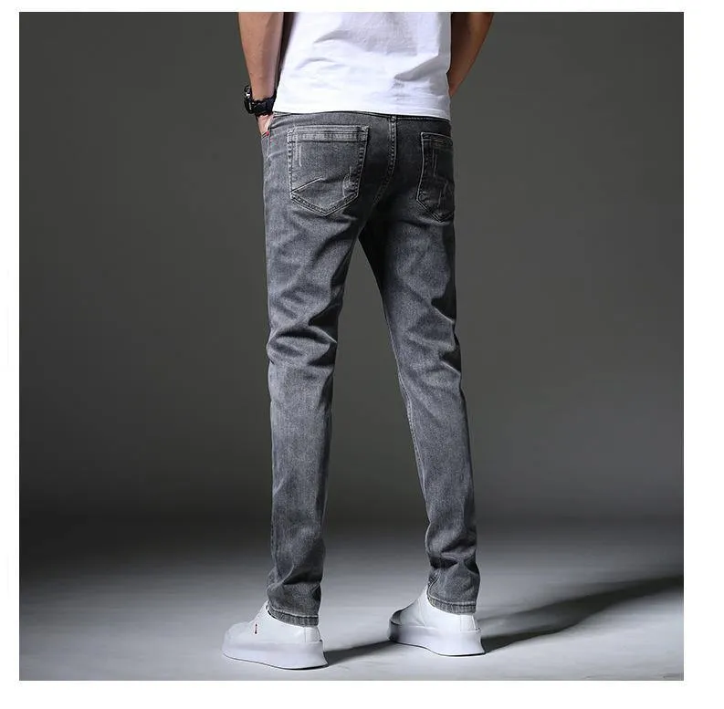Vintage Style Men's Slim Fit Jeans