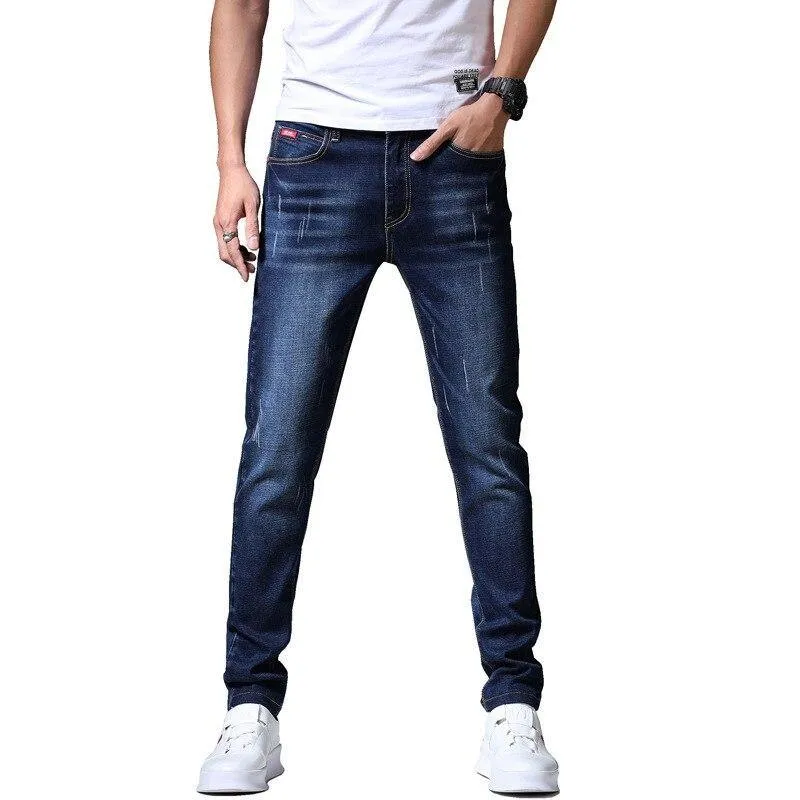 Vintage Style Men's Slim Fit Jeans