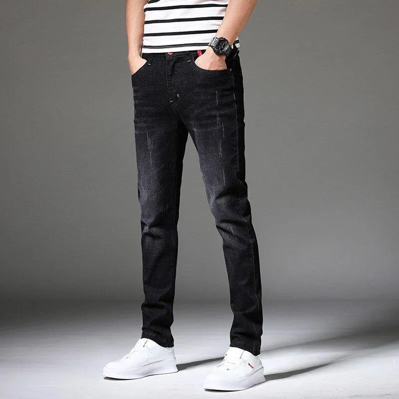 Vintage Style Men's Slim Fit Jeans