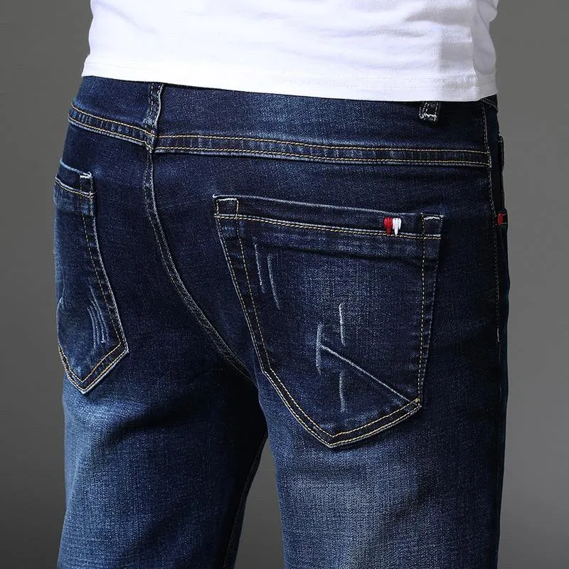 Vintage Style Men's Slim Fit Jeans