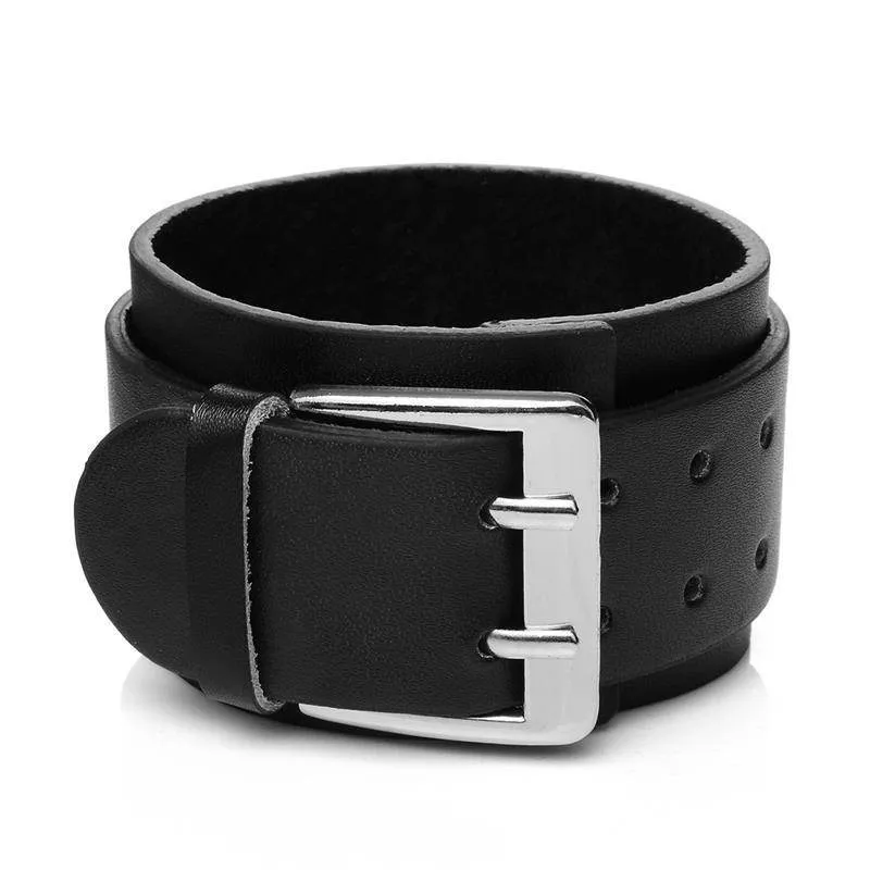 Vintage Wide Cuff Mens Bracelets Punk Hip Hop Wristbands