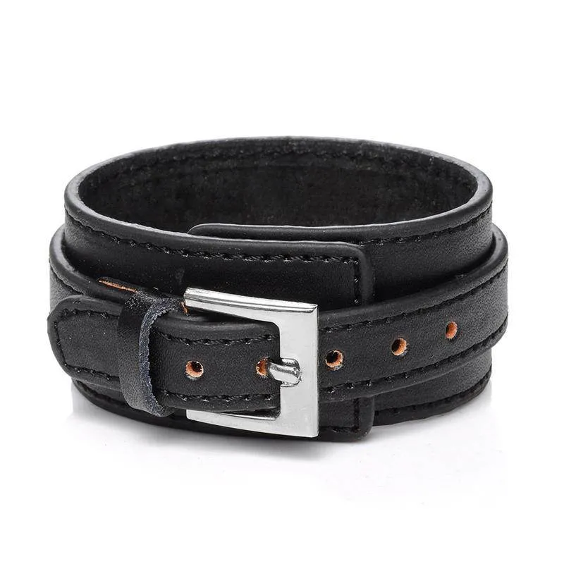 Vintage Wide Cuff Mens Bracelets Punk Hip Hop Wristbands