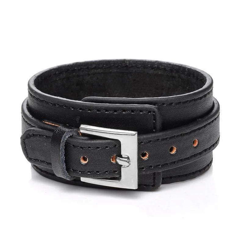 Vintage Wide Cuff Mens Bracelets Punk Hip Hop Wristbands