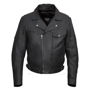 VL509 Men's Pistol Pete Jacket Premium Leather / Lower Padded Back
