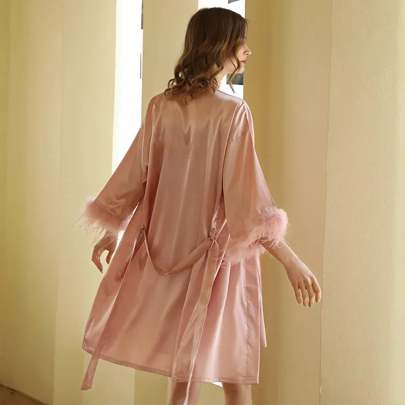 WCOS21 Bridal Robes Kimono Bride Bridesmaid Robe Loungewear