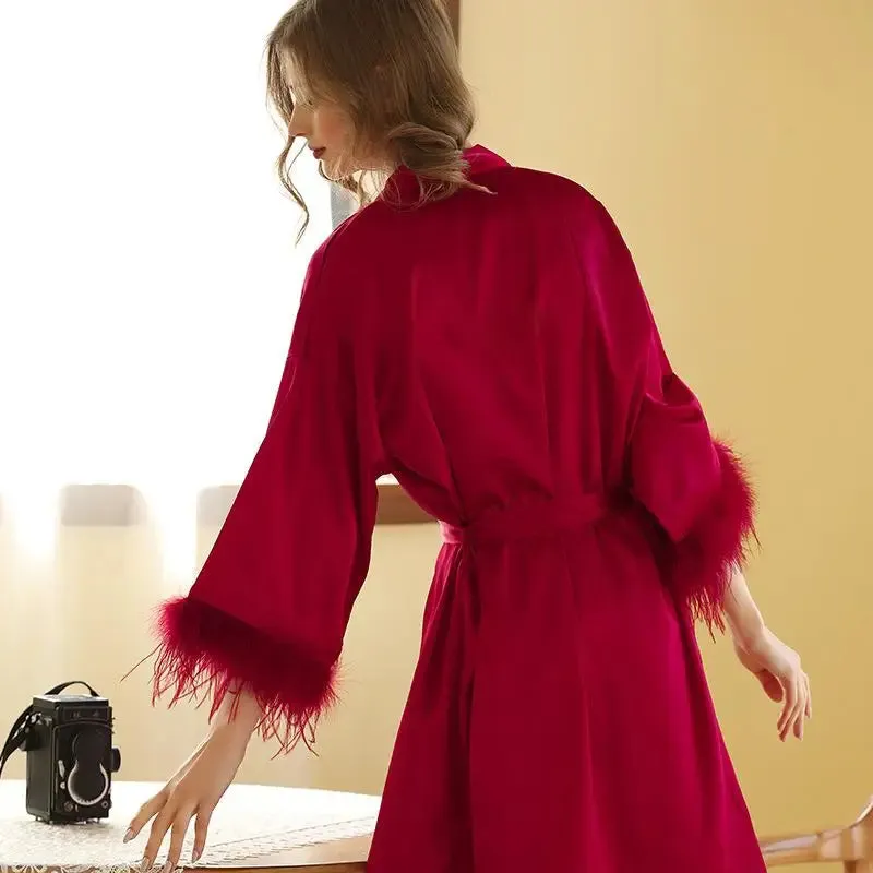WCOS21 Bridal Robes Kimono Bride Bridesmaid Robe Loungewear
