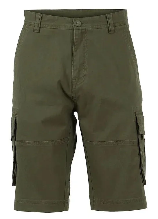 Weird Fish Mens 'Rigney' Cargo Shorts - Dark Olive