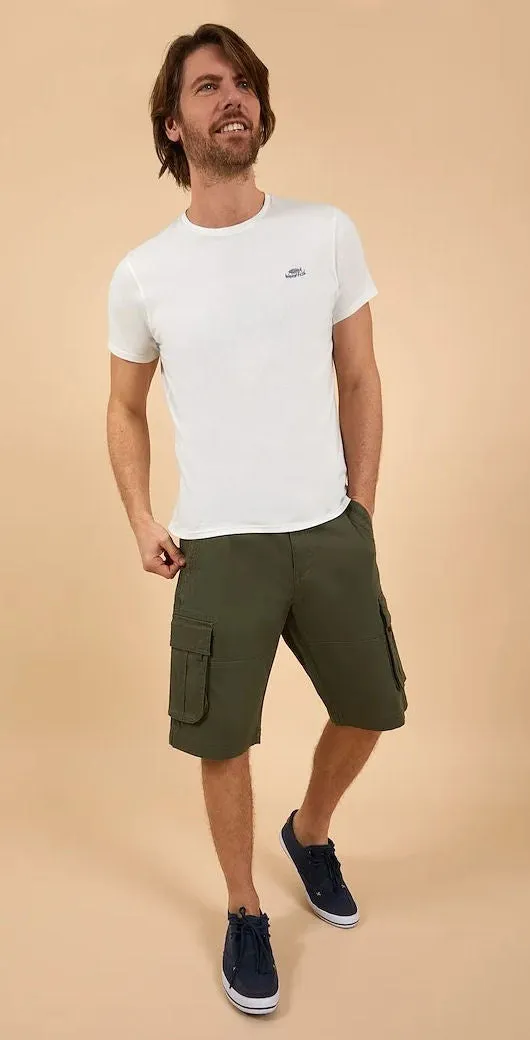 Weird Fish Mens 'Rigney' Cargo Shorts - Dark Olive
