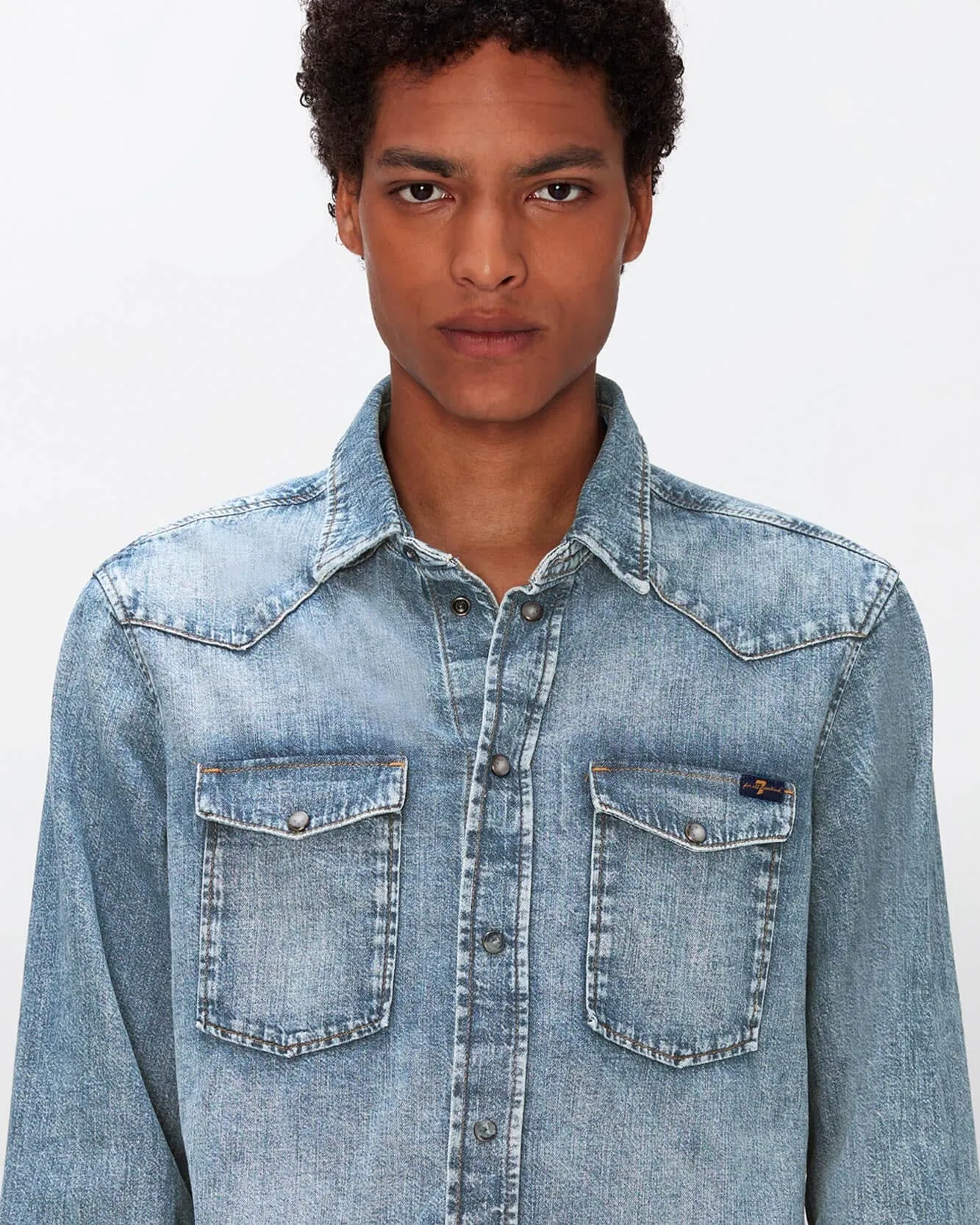 Western Shirt in Waterfall