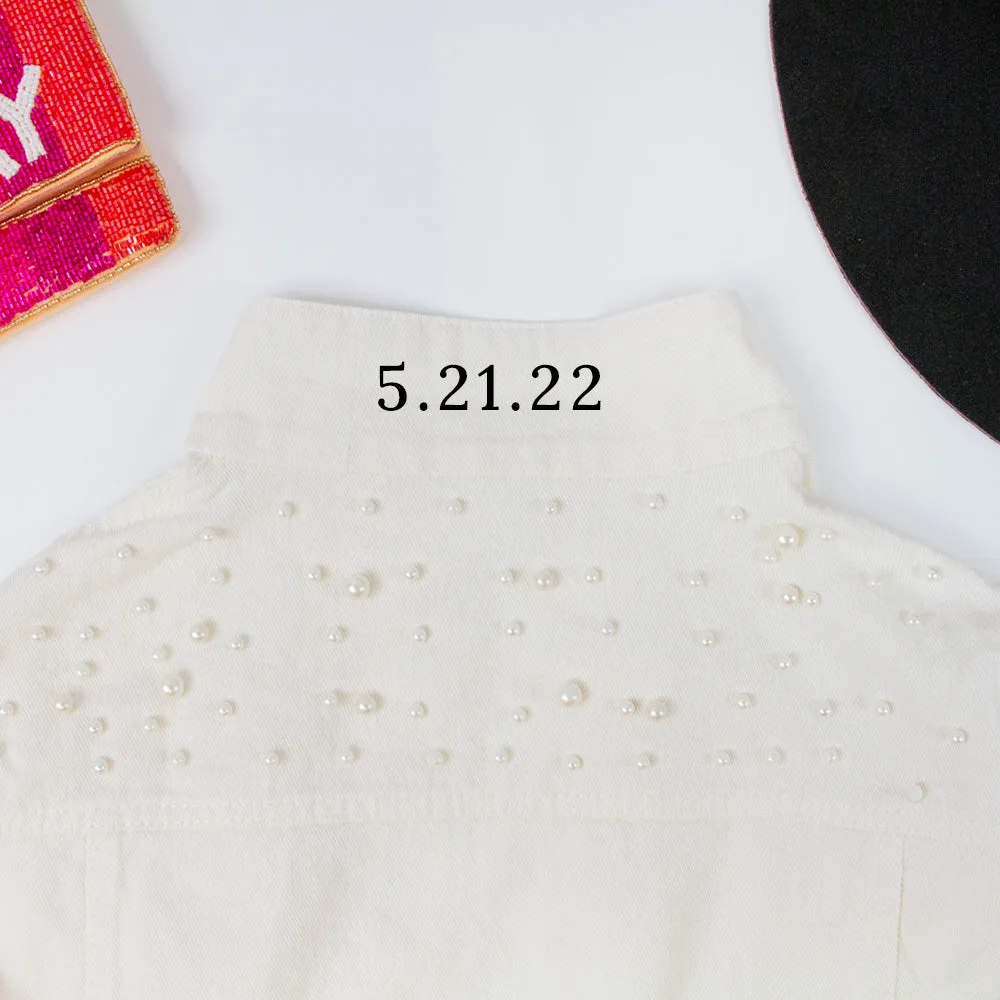 (White Pearl) Mrs  Pearl Jean Jacket