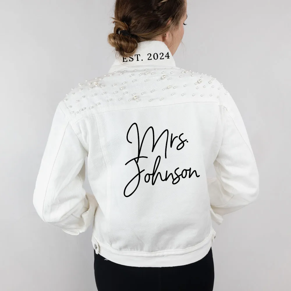 (White Pearl) Mrs  Pearl Jean Jacket