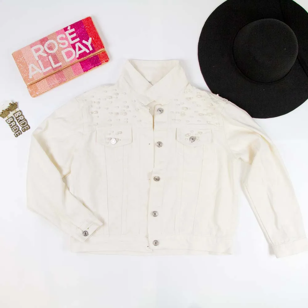 (White Pearl) Mrs  Pearl Jean Jacket
