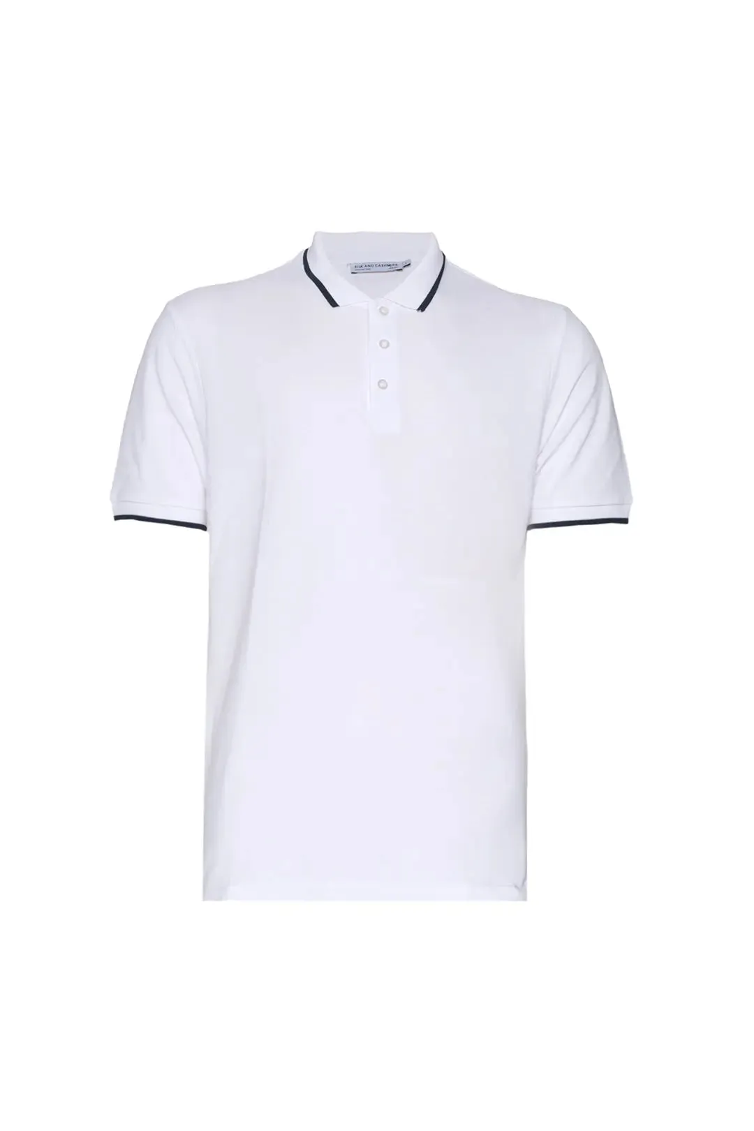 White Steve Polo Neck Men's T-Shirt