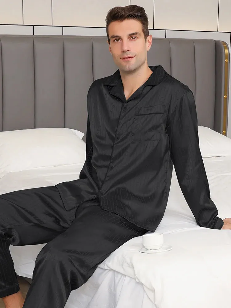WIAOFELLAS -  Men's pajamas long sleeves summer ice beautiful home clothes men's spring and autumn casual thin cardigan can wear out two suits