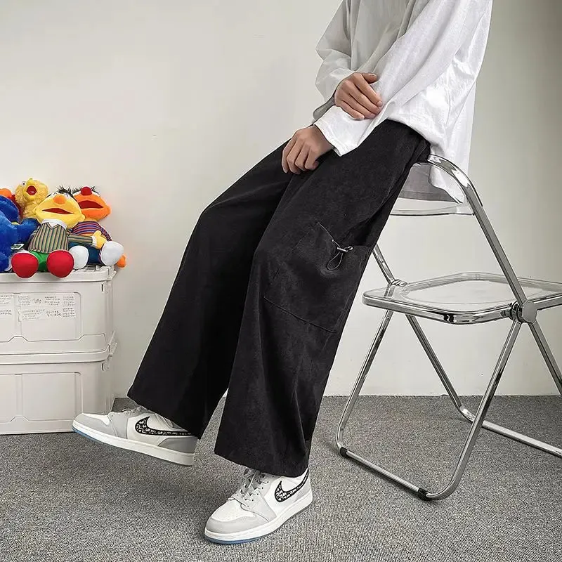 WIAOFELLAS  -  Straight Pants Men Sweatpants Korean Clothes Jogging Spring Men's Clothing Hip Hop Streetwear Joggers Pants Men