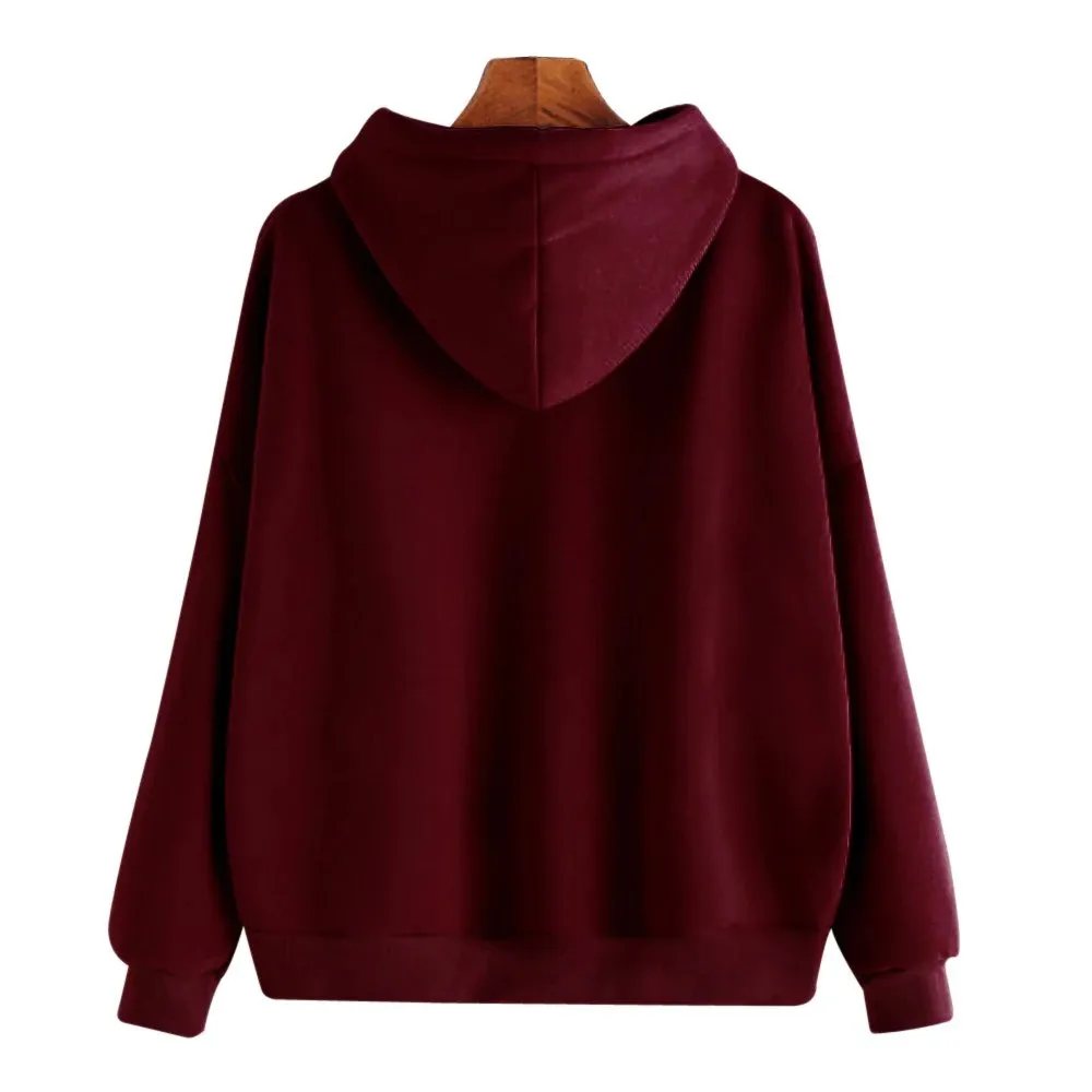 Women's Autumn/Winter Casual Cotton Hooded Sweatshirt