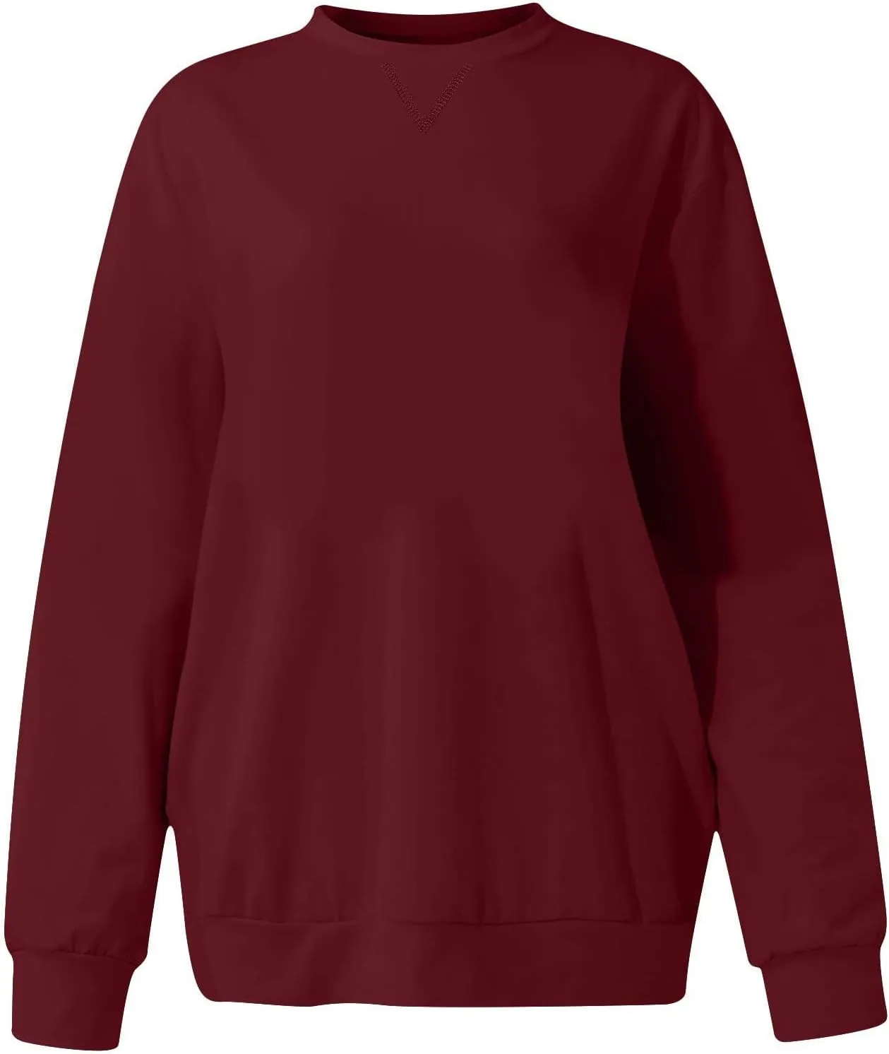 Women's Casual Long Sleeve Crew Neck Pullover Sweatshirt - Soft, Comfortable and Stylish